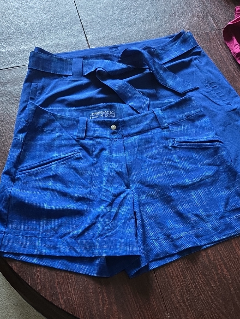 NikeGolf Royal Blue Two Piece  Belted Women's Shorts With Separate Wrap Skirt